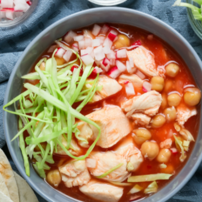Pozole guiso de maiz mexicano