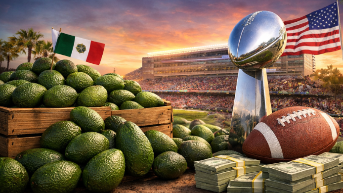 Exportaciones de aguacate para la Superbowl