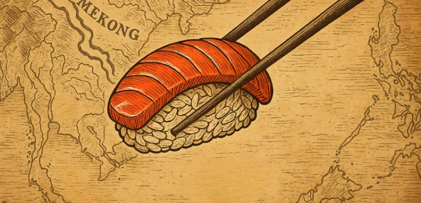 origen del sushi sushi tradicional nigiri con salmón