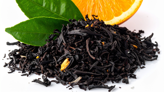 Hojas de té negro Earl Grey con bergamota para mixología