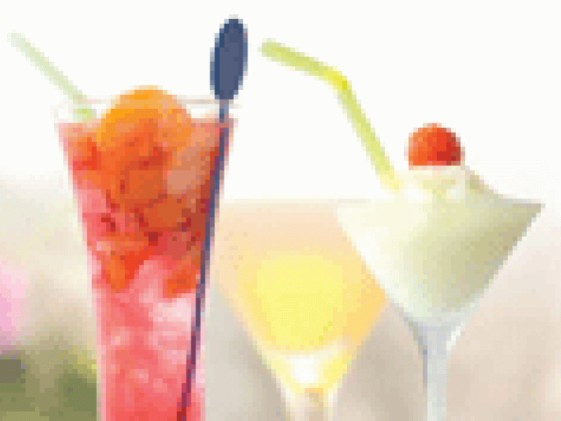 Cocteles saborear la decoración