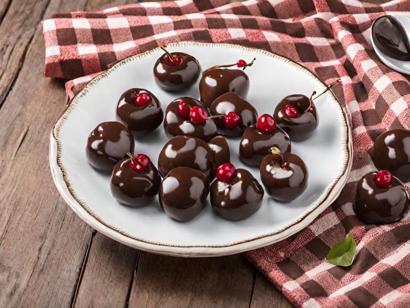 Cerezas cubiertas de chocolate