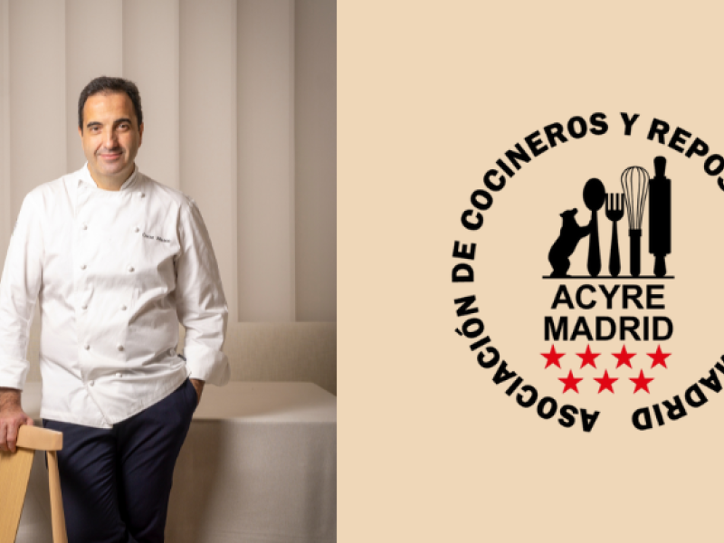 Óscar ar Velasco recogió el premio a Mejor Cocinero de ACYRE Madrid 2025