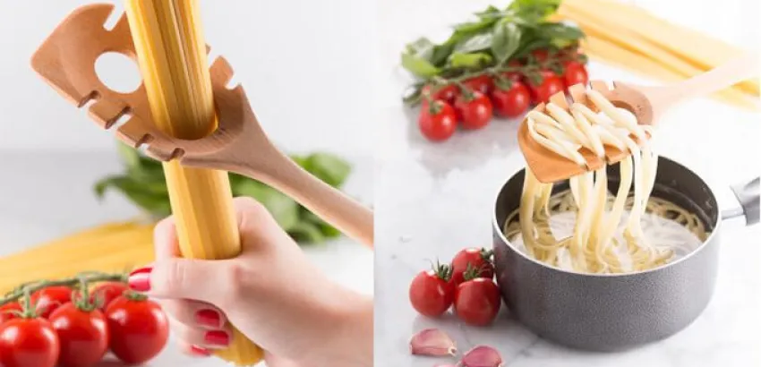 Cuchara para medir, remover y servir espaguetis