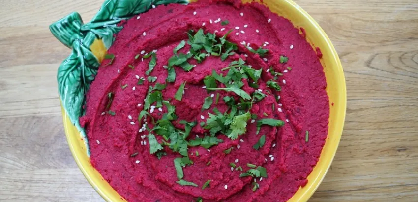 Hummus de remolacha Hummus de remolacha