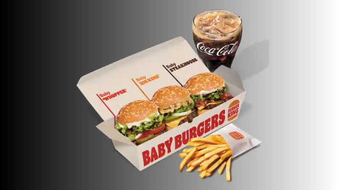 mini hamburguesas en formato 3 en 1 de burger king