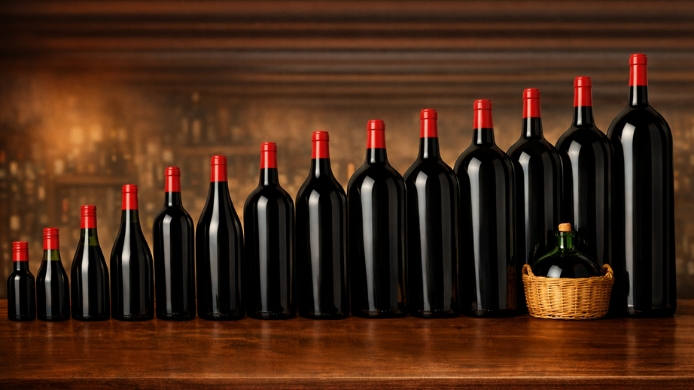 Botellas de vino de todos los tamaños 