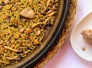 arroz con setas