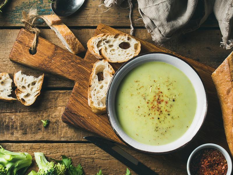 lácteos-Crema de verduras y queso