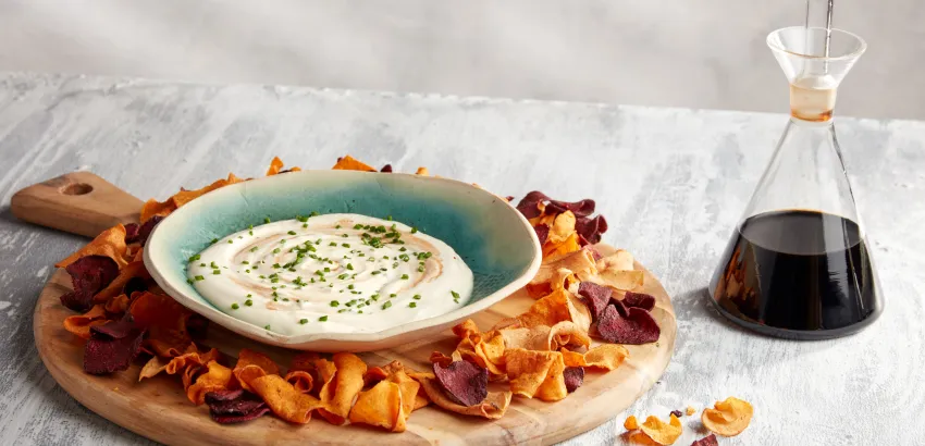 Receta Dip de queso feta y Vinagre de Jerez al Pedro Ximénez Receta Dip de queso feta y Vinagre de Jerez al Pedro Ximénez