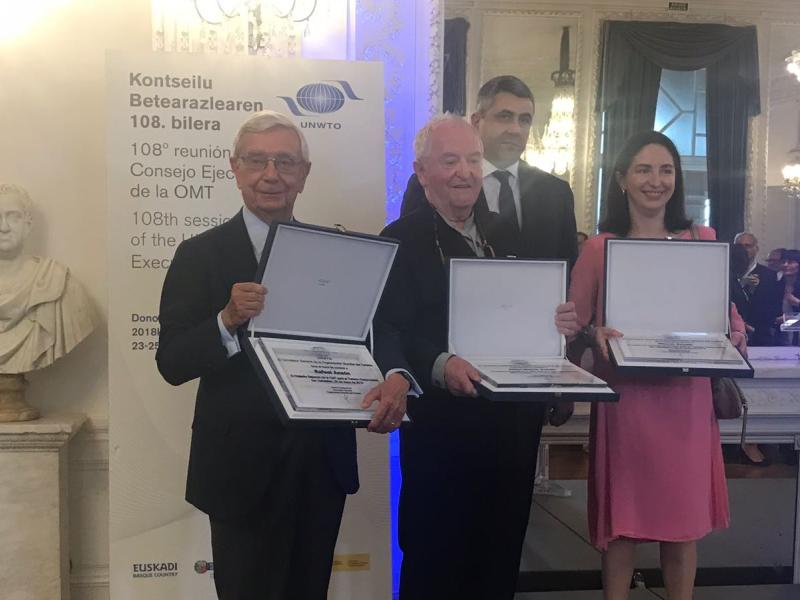 embajadores honoríficos de la OMT-Rafael-Anson-Juan-Mari-Arzak-Elena-Arzak
