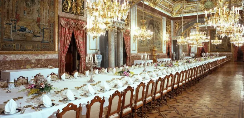 Comedor de gala del Palacio Real de Madrid (Foto: Patrimonio Nacional) Comedor de gala del Palacio Real de Madrid