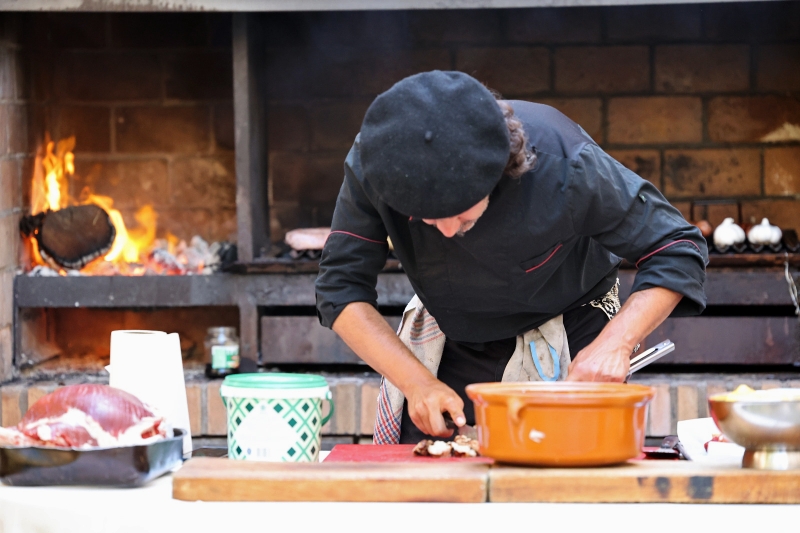 Asado en la Embajada de Argentina en Madrid.