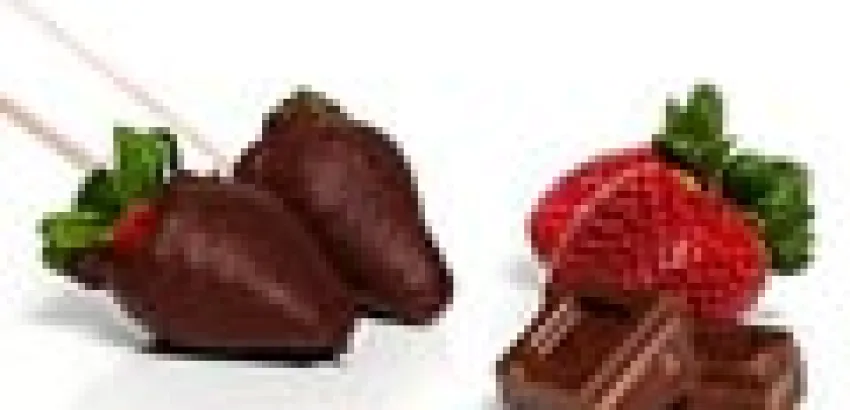 Bombones de fresa navideños