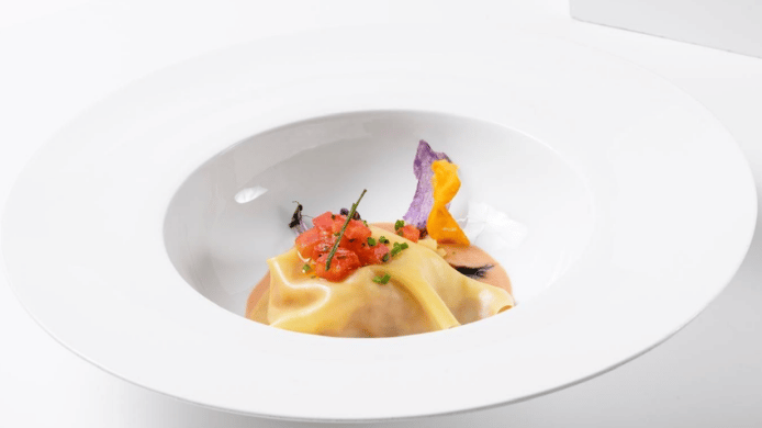 plato del menú degustación del restaurante Alhambra en Pamploma