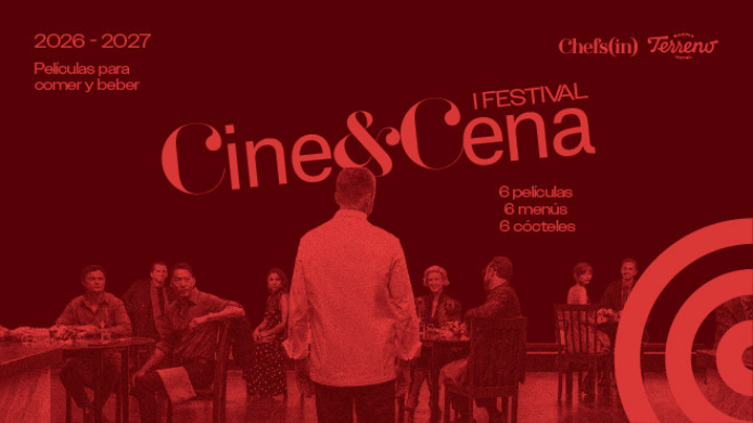 Cartel del Festival Cine&Cena 2026-2027 en Palma, con seis películas, seis menús y seis cócteles