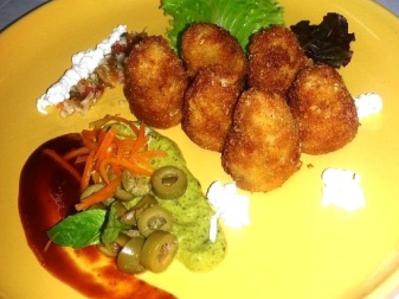 Nugget de pollo y queso crema