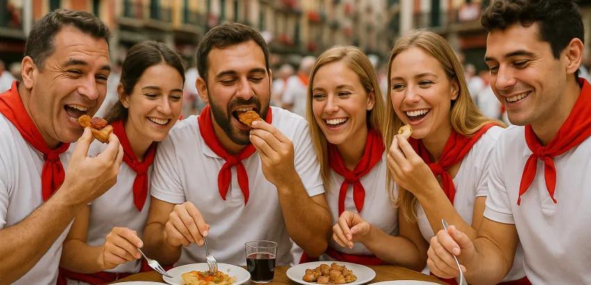 comiendo en San Fermín