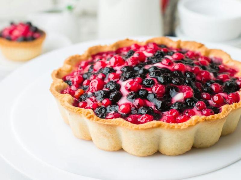 Receta de postre fácil: pay de frutos rojos