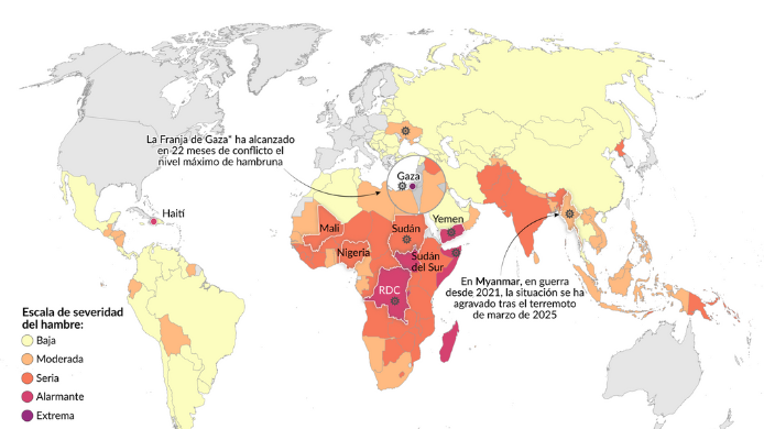 Mapa del Hambre de Acción contra el Hambre por el Día de la Alimentación el Hambre de Acción contra el Hambre por el Día de la Alimentación
