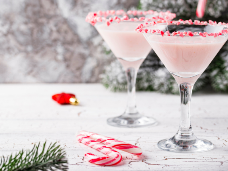candy cane martini para navidad