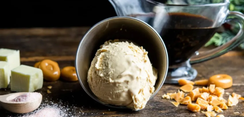 Helado artesanal de caramelo de Crem de Lux