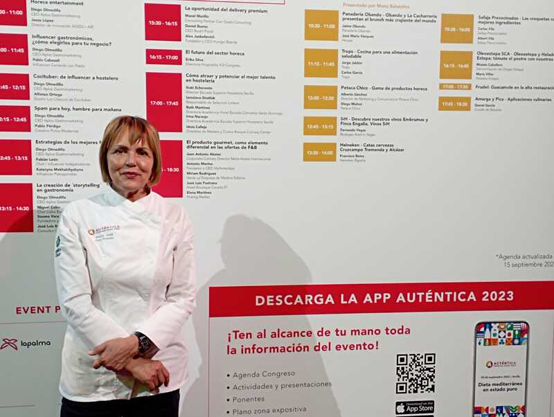 María José San Román, chef restaurante Monastrell (dos soles Repsol) y presidenta de la Asociación Mujeres en Gastronomía