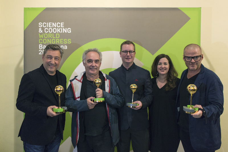 Joan  Roca (El Celler de Can Roca), Ferran Adrià (El Bulli), Derrek Hull y Katie Cantu (Moto) y Heston Blumnetal (The Fat Duck).