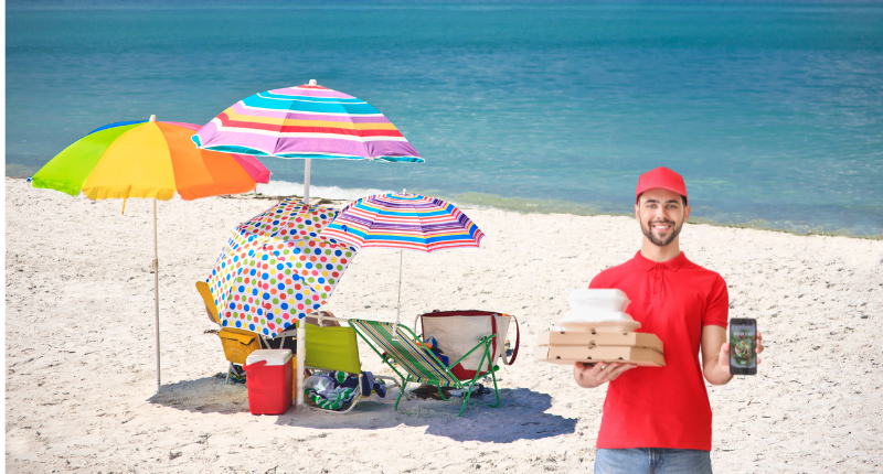 El delivery en España llega hasta la playa