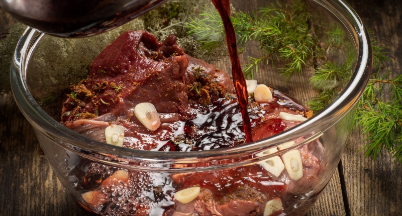 marinado de carnes con alcohol