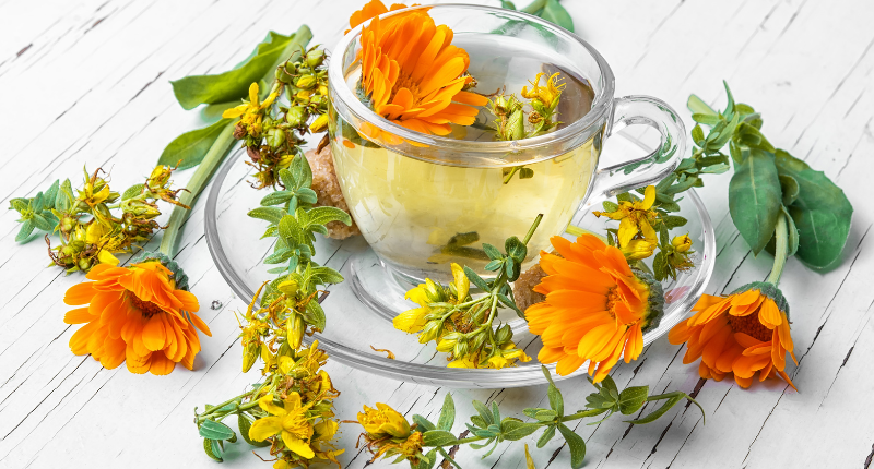 té de caléndula