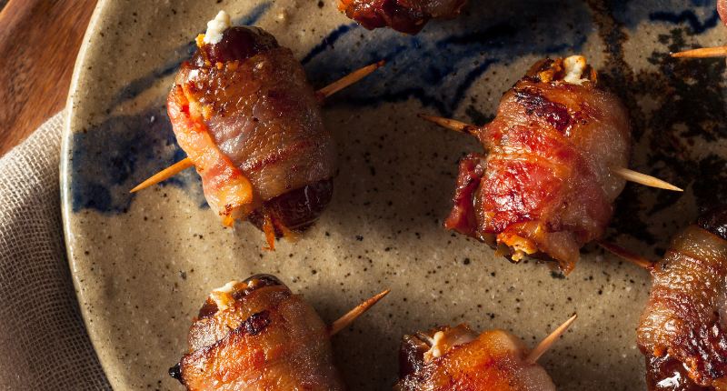 dátiles con panceta para Navidad