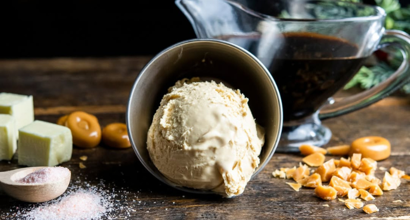 Helado artesanal de caramelo de Crem de Lux