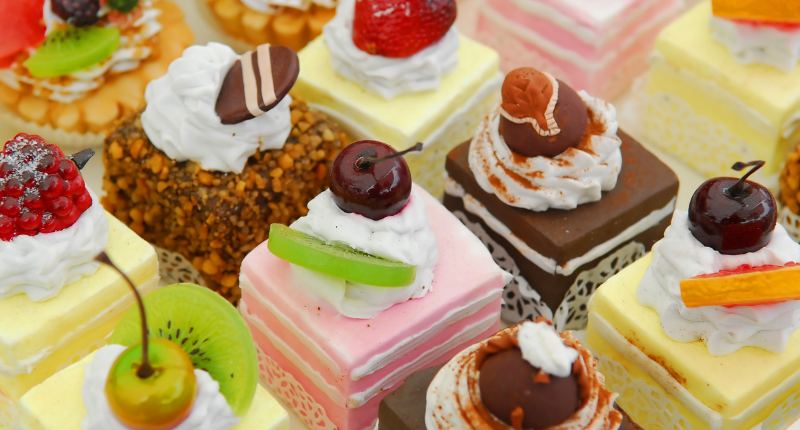 Pasteles en distintas texturas