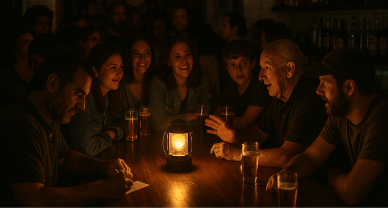 bares refugio en el apagón