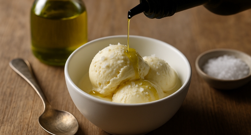 Helado con aceite de oliva Dua Lipa