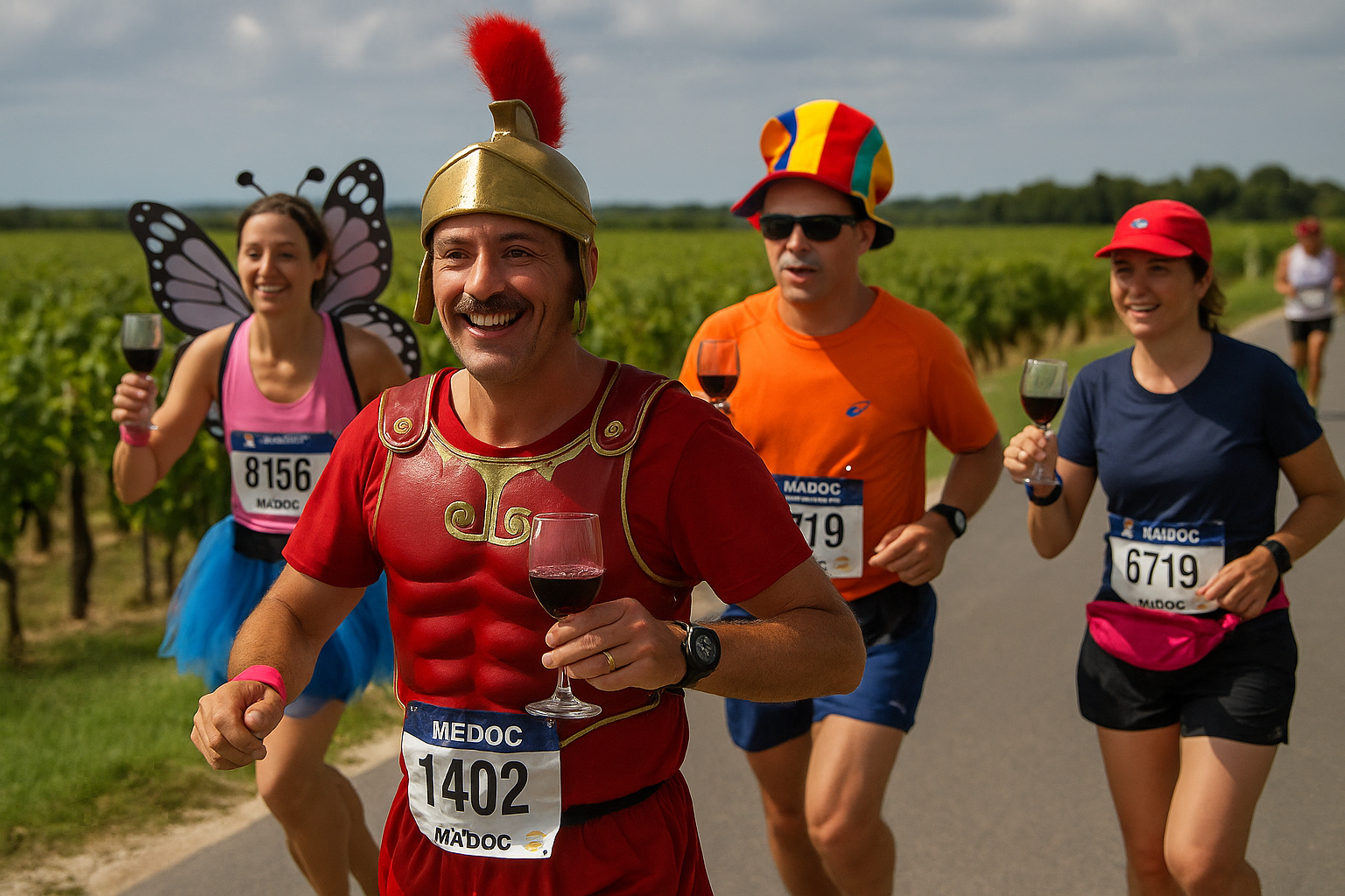 Marathon du Médoc runners maratón Francia vino