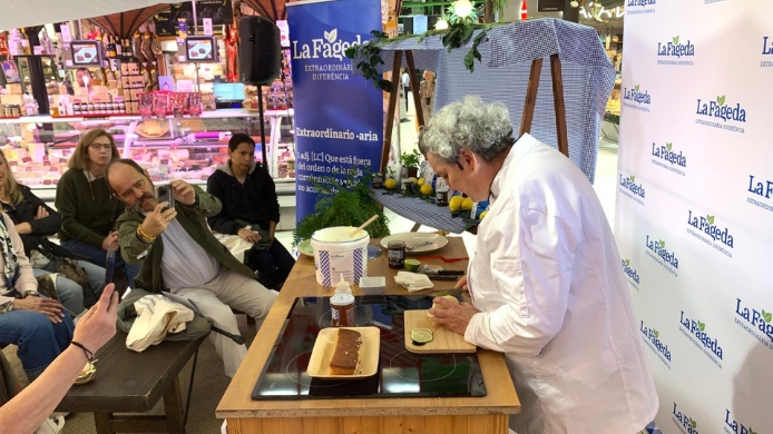Pepa Muñoz elabora recetas a base de yogur de La Fageda