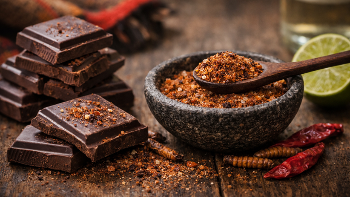 Chocolate con sal de gusano del agave