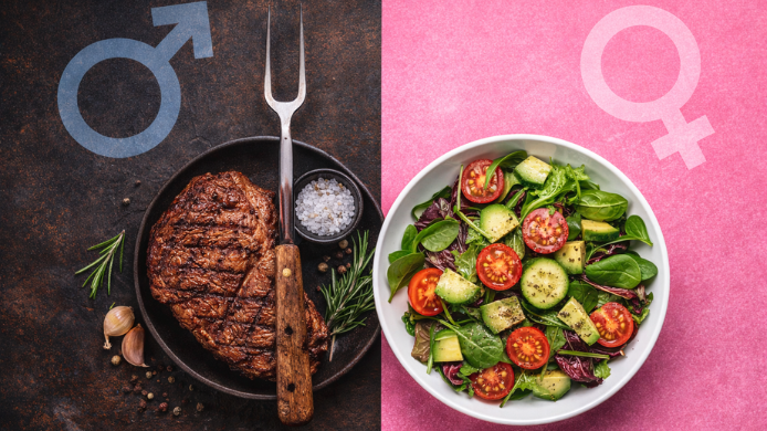 Comida hombres y mujeres