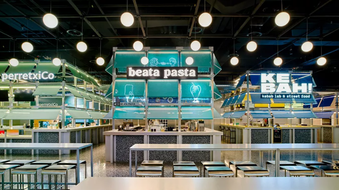 puestos gastronómicos de Bernabéu Market