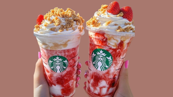 Receta casera Strawberry Shortcake Frappuccino Starbucks San Valentín