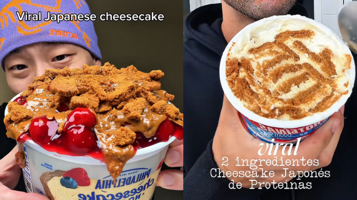 Cheesecake viral de yogur griego y lotus