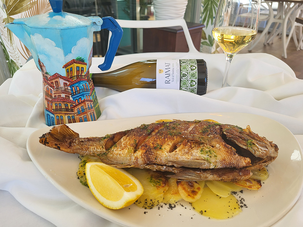 Gastronomía del restaurante de Salou.