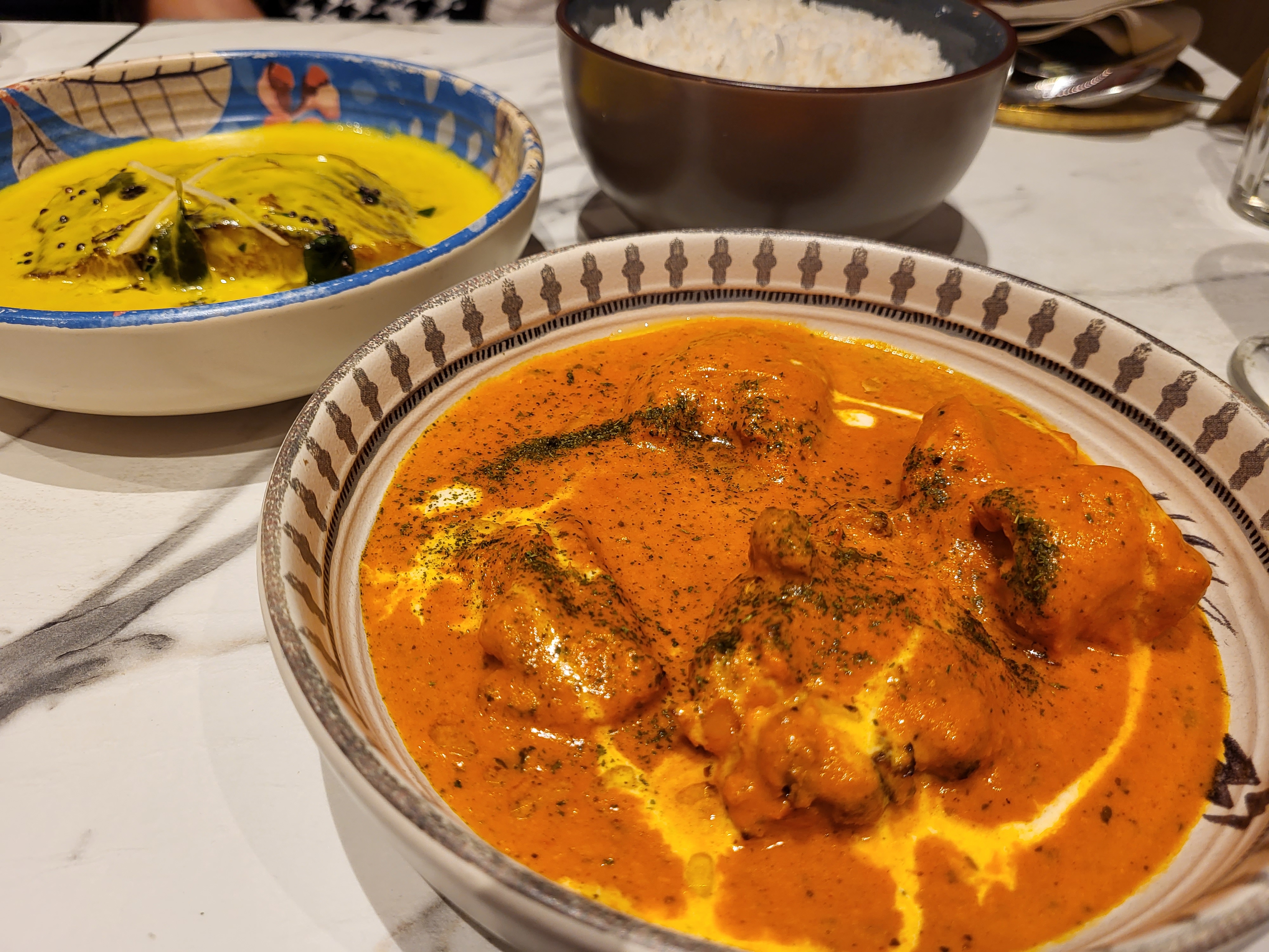 Platos gastronómicos de The Crossing.