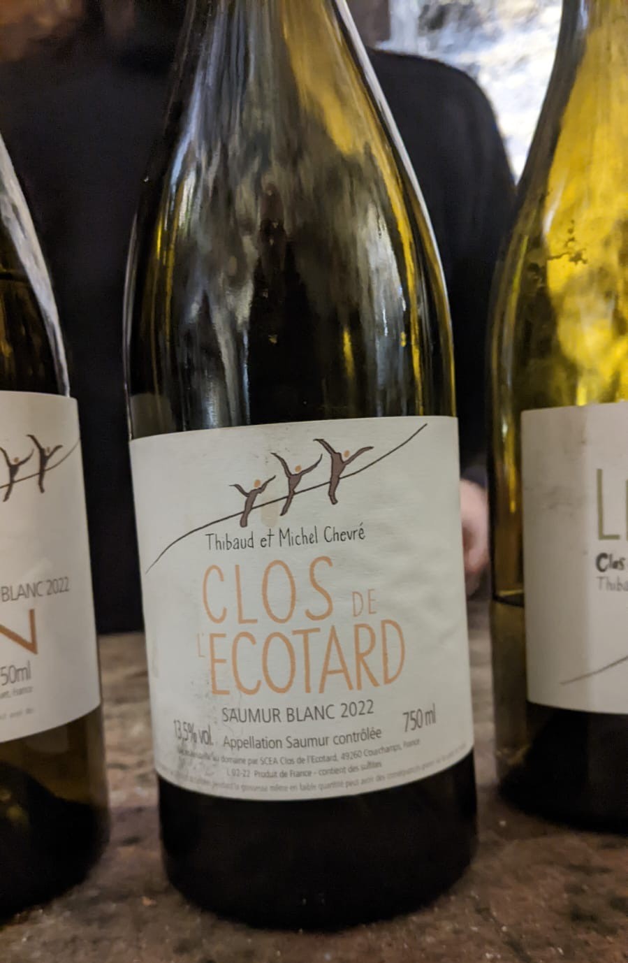 Botella de vino de la bodega Clos de Ecotard