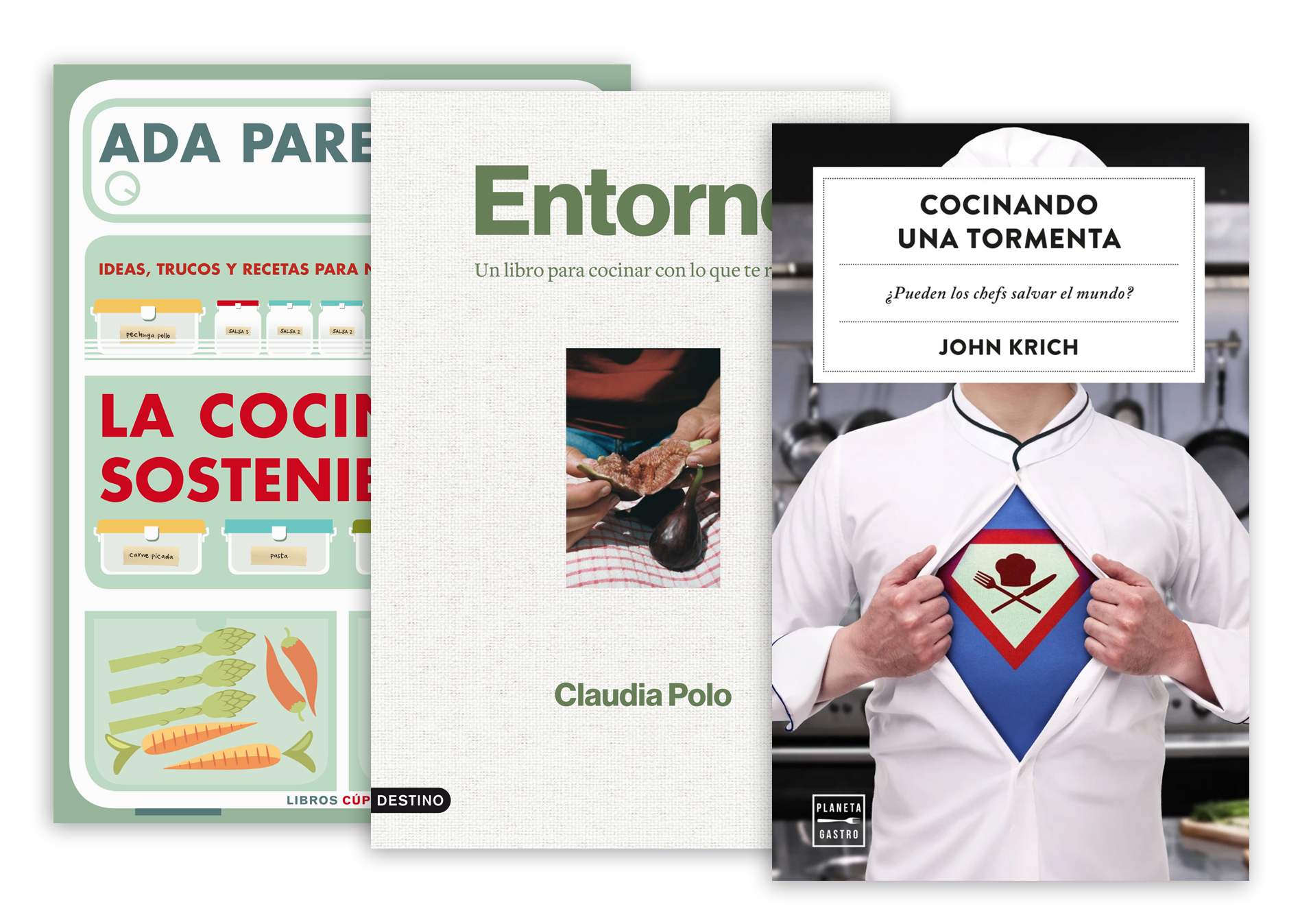 Tres libros de gastronomía sostenible