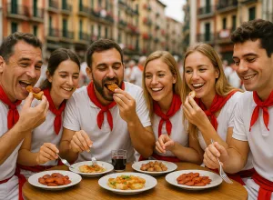 comiendo en San Fermín