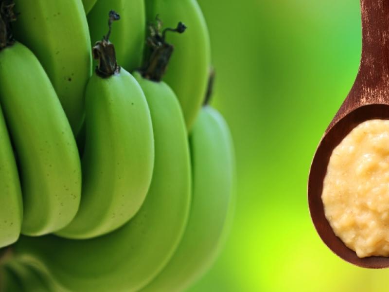 puré de plátano verde