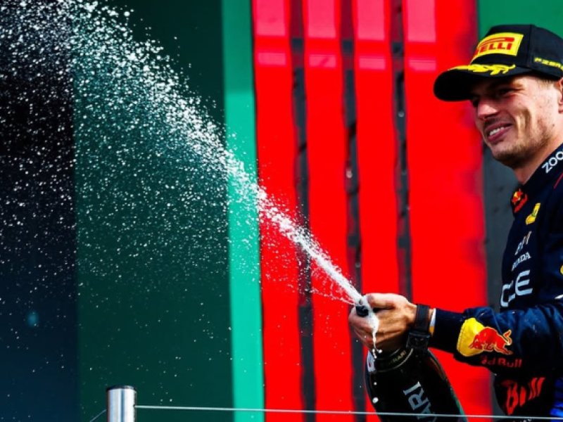 Ducha de champán en Fórmula 1 (Foto: maxverstappen1)